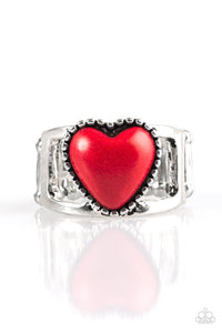 Mother,Red,Ring Wide Back,Valentine's Day,Rule With Your Heart Red ✧ Ring