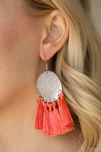 Earrings Fish Hook,Earrings Fringe,Earrings Tassel,Orange,Tassel Tribute Orange ✧ Tassel Earrings