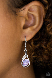 Earrings Fish Hook,Purple,HAUTE On Your Heels! Purple ✧ Earrings
