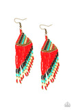 Bodaciously Bohemian Red ✧ Seed Bead Earrings Earrings