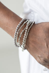 Bracelet Stretchy,Silver,Colorfully Chromatic Silver  ✧ Bracelet