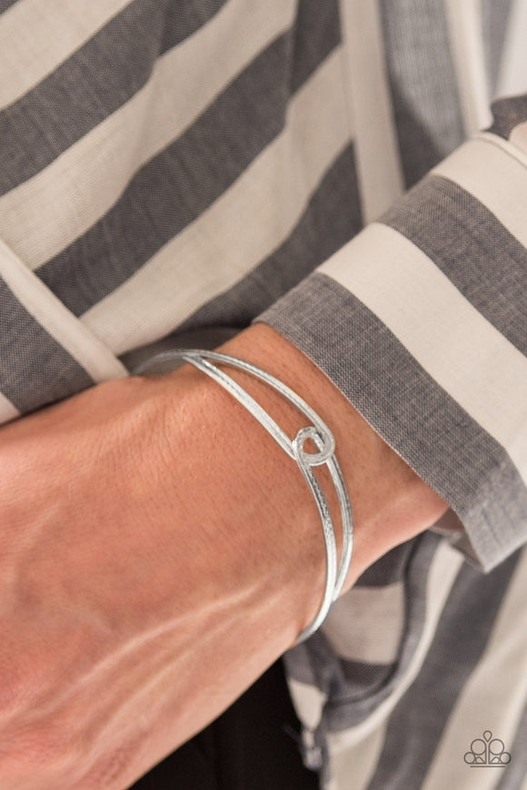 Elegant Expressionist Silver ✧ Bangle Bracelet Bangle Bracelet