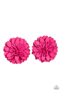 Flower Clip,Pink,Suede,Posh And Posy Pink ✧ Flower Hair Clip