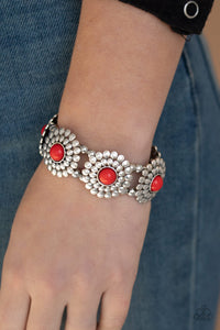 Bracelet Stretchy,Red,Bountiful Blossoms Red  ✧ Bracelet