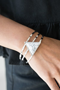 Bracelet Cuff,White,Put Up A FRONTIER White ✧ Bracelet