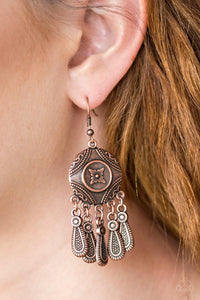 Copper,Earrings Fish Hook,Whimsical Wind Chimes Copper ✧ Earrings