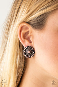 Copper,Earrings Clip-On,Foxy Flower Gardens Copper ✧ Clip-On Earrings