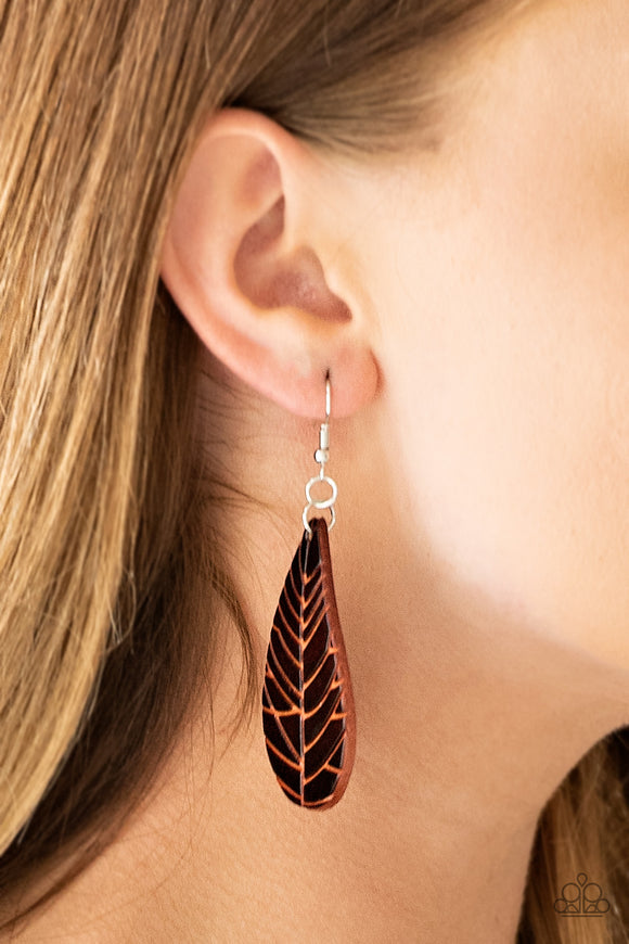 Nature Nouveau Brown ✧ Leather Earrings Earrings