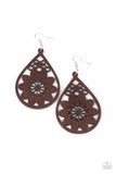 Flower Power Brown ✧ Wood Earrings Earrings