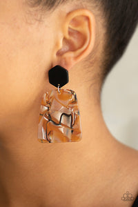 Brown,Earrings Acrylic,Earrings Post,Majestic Mariner Brown ✧ Acrylic Post Earrings