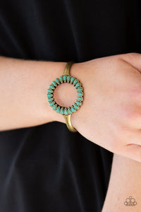 Bracelet Cuff,Brass,Turquoise,Divinely Desert Brass  ✧ Bracelet