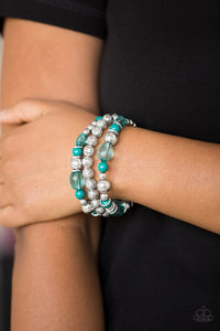 Bracelet Stretchy,Green,Malibu Marina Green ✧ Bracelet