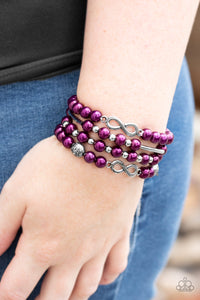 Bracelet Stretchy,Mother,Purple,Limitless Luxury Purple  ✧ Bracelet