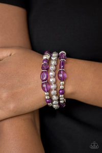 Bracelet Stretchy,Purple,Malibu Marina Purple ✧ Bracelet