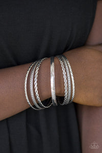 Bracelet Bangle,Silver,Rattle and Roll Silver ✧ Bangle Bracelet