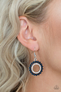 Blue,Earrings Fish Hook,Wreathed In Radiance Blue ✧ Hoop Earrings