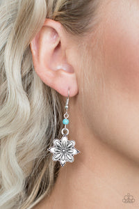 Blue,Earrings Fish Hook,Cactus Blossom Blue ✧ Earrings