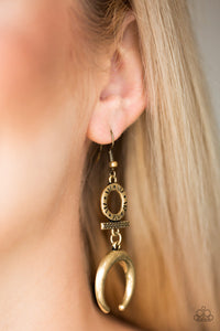 Brass,Earrings Fish Hook,Majestically Moon Child Brass ✧ Earrings