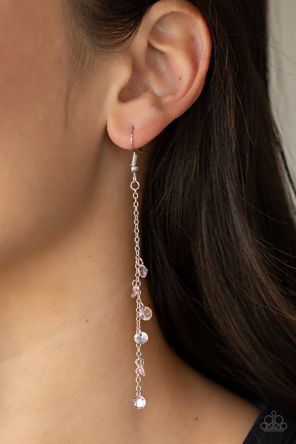 Extended Eloquence Pink ✧ Iridescent Earrings Earrings