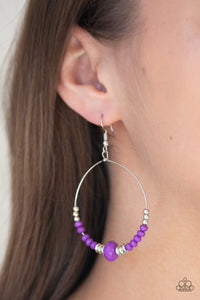 Earrings Fish Hook,Purple,Retro Rural Purple ✧ Earrings