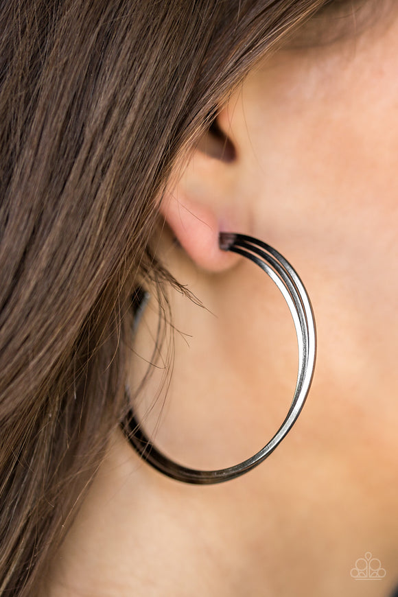 HAUTE Gossip Black ✧ Hoop Earrings Hoop Earrings