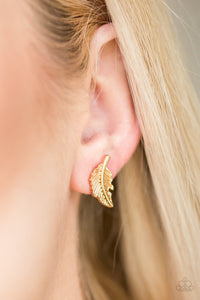 Earrings Post,Gold,Flying Feathers Gold ✧ Post Earrings