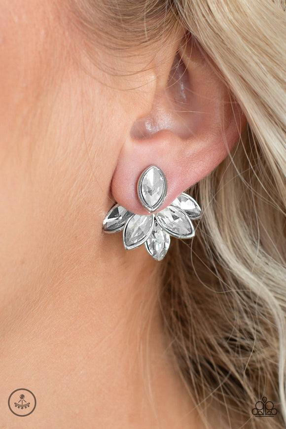 Fanciest Of Them All White ✧ Post Jacket Earrings Post Jacket Earrings