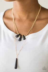 Black,Gold,Necklace Long,Basic Groundwork Black ✧ Necklace