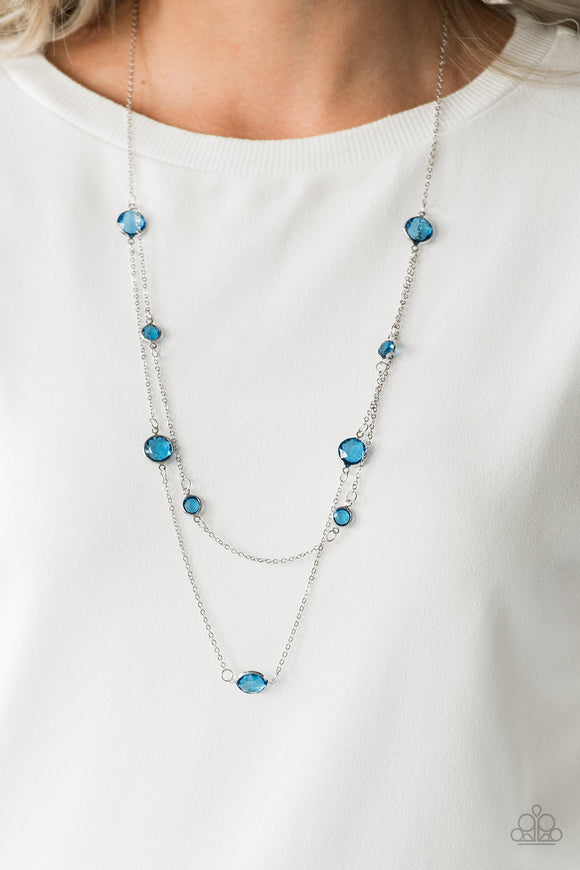 Raise Your Glass Blue ✨ Necklace Long
