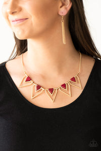 Gold,Necklace Short,Red,The Pack Leader Red ✨ Necklace