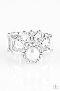 Ring Wide Back,White,Crown Coronation White ✧ Ring