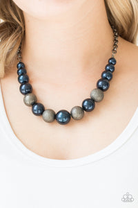 Blue,Gunmetal,Necklace Short,Sets,Color Me CEO Blue ✨ Necklace