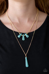 Blue,Gold,Necklace Long,Basic Groundwork Blue ✧ Necklace