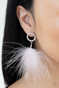 Earrings Feather,Earrings Post,Favorite,White,BOA Down White ✧ Feather Post Earrings