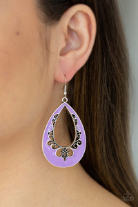 Earrings Fish Hook,Purple,Compliments To The CHIC Purple ✧ Earrings