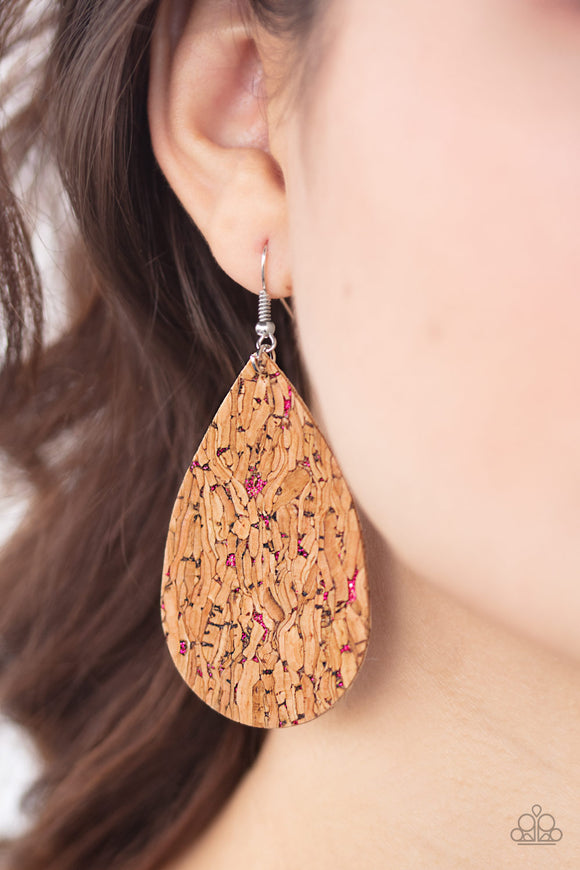 CORK It Over Pink ✧ Cork Earrings Earrings