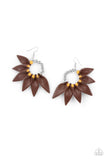 Flower Child Fever Orange ✧ Leather Earrings Earrings