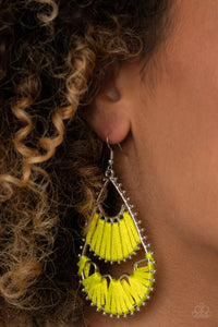 Earrings Fish Hook,Exclusive,Yellow,Samba Scene Yellow ✧ Earrings