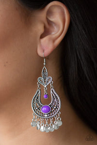 Earrings Fish Hook,Purple,Fiesta Flair Purple ✧ Earrings