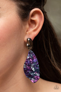 Earrings Acrylic,Earrings Post,Multi-Colored,Purple,Fish Out Of Water Purple ✧ Post Earrings