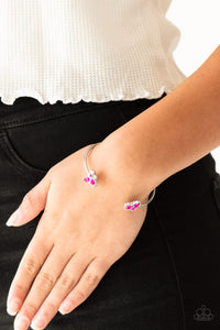 Bracelet Cuff,Pink,Going For Glitter Pink  ✧ Bracelet