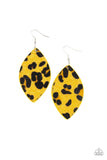 GRR-irl Power! Yellow ✧ Leather Earrings Earrings