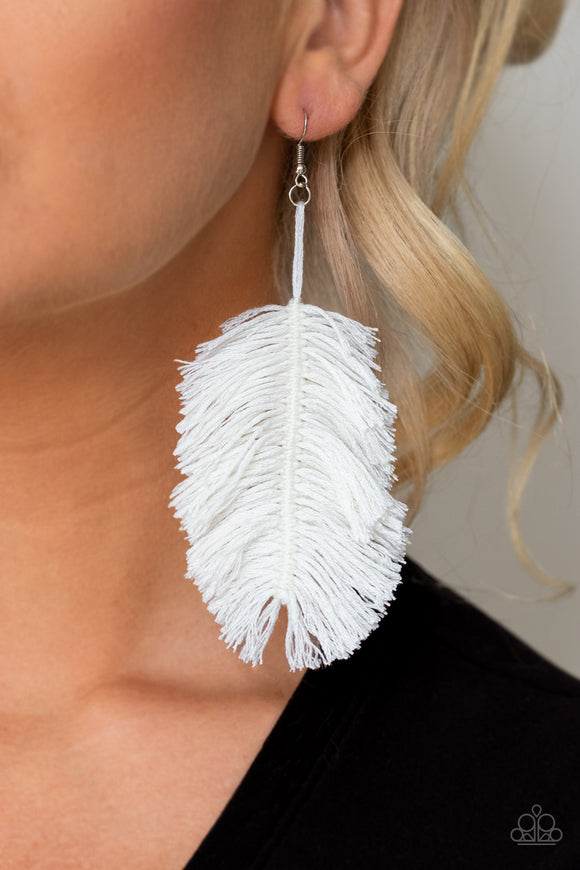 Hanging by a Thread White ✧ Fringe Earrings Earrings