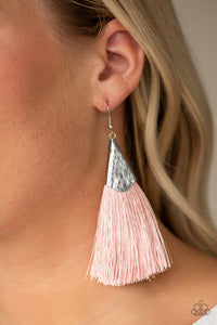 Earrings Fish Hook,Earrings Fringe,Earrings Tassel,Light Pink,Pink,In Full PLUME Pink ✧ Fringe Earrings