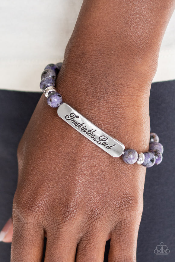 Keep The Trust Purple ✧ Bracelet Inspirational