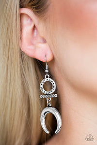 Earrings Fish Hook,Silver,Majestically Moon Child Silver ✧ Earrings