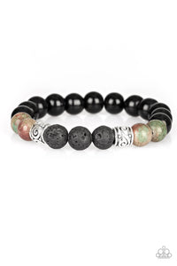 Bracelet Stretchy,Lava Stone,Multi-Colored,Mantra Multi ✧ Lava Rock Bracelet