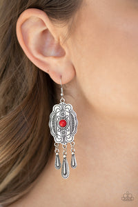 Earrings Fish Hook,Red,Natural Native Red ✧ Earrings