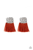 Plume Bloom Orange ✧ Fringe Post Earrings Post Earrings