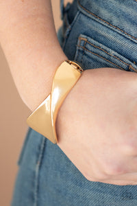 Bracelet Hinged,Gold,Retro Reflections Gold ✧ Bracelet
